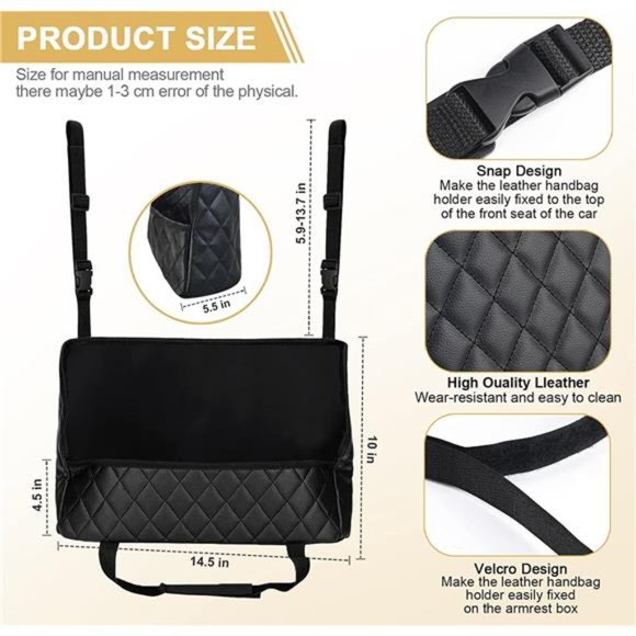Car Pocket Handbag Holder,Purse Holder for Cars Between Seats,Car Purse holder - Picture 3 of 6